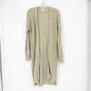 Pure Rebel Open Front Long Knit Cardigan Size Medium